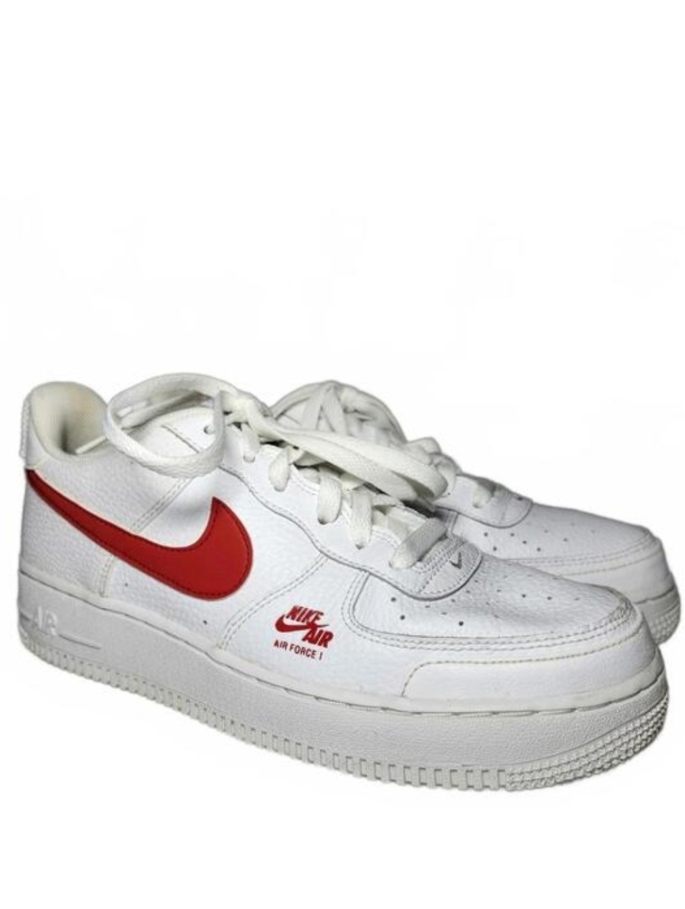 Nike Air Force 1 Low White Red Size 8.5 Women's/ 7 Mens